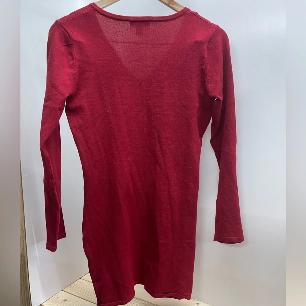Say What? Burgundy Long Sleeve Dress‎ with Studded Pattern
